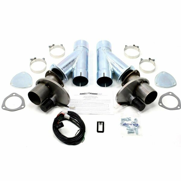 Patriot Exhaust 3 in. Dia Electric Exhaust Cut-Out with Hook-Up Kit, Stainless Steel DEC300AK